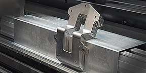 Sheet metal form-bent brackets