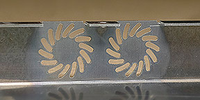 Sheet metal vent laser cut